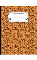 Composition: 100 Pages College Ruled 7.44 x 9.69 in.: Fairies All Over Orange Marble Note Book Journal Diary Silhouette Pattern Note Pad Fun Unique Design for bo
