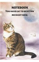 Notebook You Have Cat to Be Kitten Me Right Now: Funny & Cute Tabby Journal with Pun: For Diary Keeping, Fitness Tracking, Classwork, Compositions, Homework, Planning, Listing, School Notes, Lists 