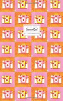 Graph Paper Notebook 8.5 X 11: Math Notebook, Pink and Orange Square Grid Journal, Retro 90's Spraypaint
