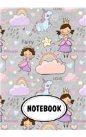 Notebook: Dot-Grid, Graph Grid, Lined, Blank Paper: Fairytale: Journal Diary, 110 pages, 7" x 10" (Notebook Journal)