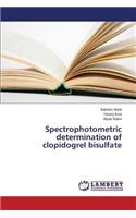 Spectrophotometric determination of clopidogrel bisulfate