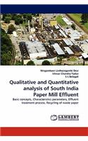 Qualitative and Quantitative analysis of South India Paper Mill Effluent