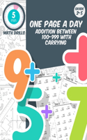 5 min math drills One page a day addition between 100-999 with carrying