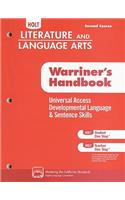 Holt Literature & Language Arts: Universal Access Developmental Language & Sentence Skills, Second Course