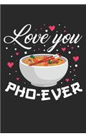 Kochbuch zum ausfüllen: für vietnamesische und japanische Rezepte wie Pho oder Ramen, dein persönliches Nachschlagewerk mit deinen eigenen Rezepten; Motiv: Love you pho eve
