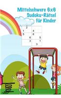 Mittelschwere 6x6 Sudoku-Rätsel für Kinder
