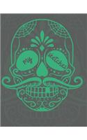 My Sketches: Large Blank Pages With Special Space For Title, Great For Drawing, Skull With a Mustache