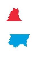 The Flag of Luxembourg Overlaid on The Map of the Nation Journal
