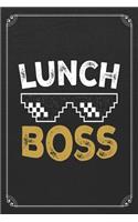 Lunch Boss: Back To School Cute Lunch Lady 120 Page Blank Lined Notebook Journal