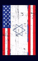 Israeli American Flag Notebook