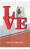 Great Pyrenees: Love Park Recipe Blank Cookbook Notebook Book Is 120 Pages 6x9