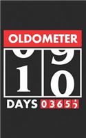 Oldometer: 10 Years Old Birthday Party Gift Age Ten Notebook! Notebook & Doodle Diary: 150+ Pages of Lined Paper for Writing and Drawing Funny Journal & Planne