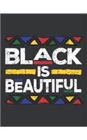Notebook: Black is Beautiful Black History Month Panthers Journal & Doodle Diary; 120 College Ruled Pages for Writing and Drawing - 8.5x11 in.