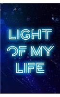 Light Of My Life: Blank Lined Notebook ( Vaporwave ) Blue