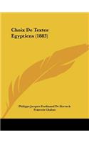 Choix de Textes Egyptiens (1883)