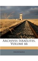 Archives Israélites, Volume 66