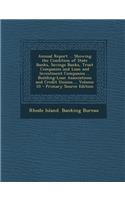 Annual Report ... Showing the Condition of State Banks, Savings Banks, Trust Companies and Loan and Investment Companies ... Building-Loan Associations and Credit Unions..., Volume 10 - Primary Source Edition