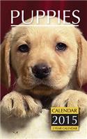 Puppies Weekly Planner 2015: 2 Year Calendar