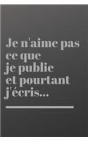 Je n'aime pas ce que je publie et pourtant j'écris