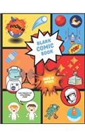 Blank Comic Book Kids In Space