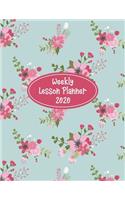 Weekly Lesson Planner 2020: Weekly and Monthly Organizer for High School Teachers with Beautiful Pink Floral Cover - Teacher Agenda for Class Planning and Organizing - Week to (61 2020 Teacher Planners)