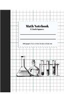 Math Notebook 1/2 Inch Squares: (Math Notebook)