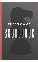 Chess Game Scorebook: Chess Match Scorebook and Notebook to Record Your Games Log Wins Moves and Strategy 100 Games 60 Moves