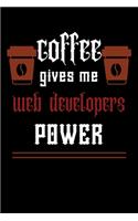 COFFEE gives me web developers power: A hiking planner gift for web developer .Gift for coffee lover