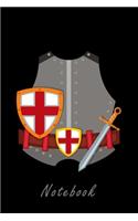 Notebook: 6x9 Knight Middleage - blank with numbers paper - notebook - notes