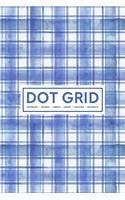 Dot Grid Notebook - Journal- Libreta - Cahier - Taccuino - Notizbuch: 110 Dotted Pages of Bullets for Journaling, Note Taking or to Create Your Own Planner, Organizer or Diary: Modern Gingham Stripes in Navy Blue 092-2