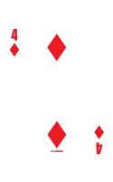 4 Of Diamonds: Poker Card Notebook With Lined Wide Ruled Paper For Work, Home Or School. Cool 8.5 x 11 Notepad Journal For Taking Notes, Diaries Or Journaling For 