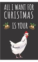 All I Want For Christmas Is Your Cock: Blank Lined Writing Notebook: Naughty Christmas Gift For Boyfriend, Husband Or Lover - Funny Adult Humor Gift For Christmas