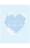 Dear Sweetheart - Our Beautiful Journey: Baby Blue Adoption Journal - Beautiful Adoption Diary - 8.5x11 inches, 100 pages