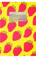 Notizbuch A5 Muster Erdbeeren Erdbeere: - 111 Seiten - EXTRA Kalender 2020 - Einzigartig - Kariert - Karo - Raster - Geschenk - Geschenkidee