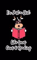 Just a Girl Who Loves Cows: Cows Notebook - Cute Gift for Girls and Women (120 Lined Pages, 6" x 9")