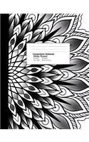Wide Ruled Composition Notebook 7.44 X 9.59 Inches 100 Sheets / 200 Pages