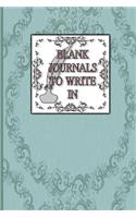 Blank Journals To Write In