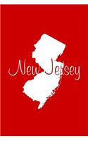 New Jersey - Red Lined Notebook with Margins: 101 Pages, Medium Ruled, 6 x 9 Journal, Soft Cover