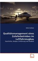 Qualitätsmanagement eines Zulieferbetriebes im Luftfahrzeugbau