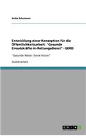 Entwicklung einer Konzeption für die Öffentlichkeitsarbeit