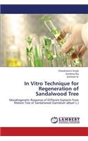 In Vitro Technique for Regeneration of Sandalwood Tree