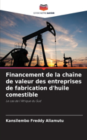 Financement de la chaîne de valeur des entreprises de fabrication d'huile comestible