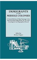 Immigrants to the Middle Colonies. a Consolidation of Ship Passenger Lists and Associated Data from the New York Genealogical and Biographical Record