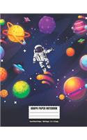 Graph Paper Notebook Quad Ruled 100 Pages 8.5 x 11 Inch: Squared Grid Graphing Paper 5 lines per inch Heavy Index Lines Blank Quad Ruled Composition Books Planning and Drawing 100 Pages Galaxy Astronaut Un(4 Notebooks for College Students)