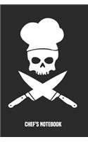 Chef's Notebook: 6x9inch Chef Recipe Notebook Dot Grid