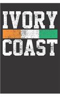 Notebook: Ivory Coas National Flag African Pride Dot Grid 6x9 120 Pages Journal