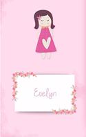 Evelyn: Personalized Name 6 x 9 Inch Matte Softcover Paperback Notebook Journal With 120 Blank Lined Pages Gift For Girls Teens Women