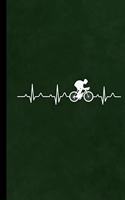 Cycling Heartbeat: Biking Gift For Cyclists And Bikers (6x9) Lined Notebook To Write In