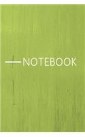 Notebook: Simple Lined Writing Journal / Study / Diary / Thoughts / Motivation / Fitness / Training Log / Work / Gift / 120 Page / 6 x 9 / Lime Grunge Backgro