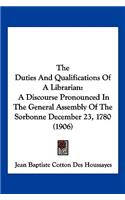 Duties And Qualifications Of A Librarian